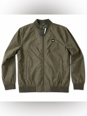 Rare Rabbit Bomber Jacket XL NWT HackerRank Tech Logo Olive Green